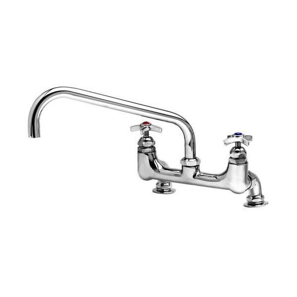 8 in Deck Mount Big-Flo Faucet w/ 12 in Spout